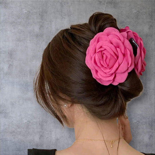 Pince à cheveux rose
