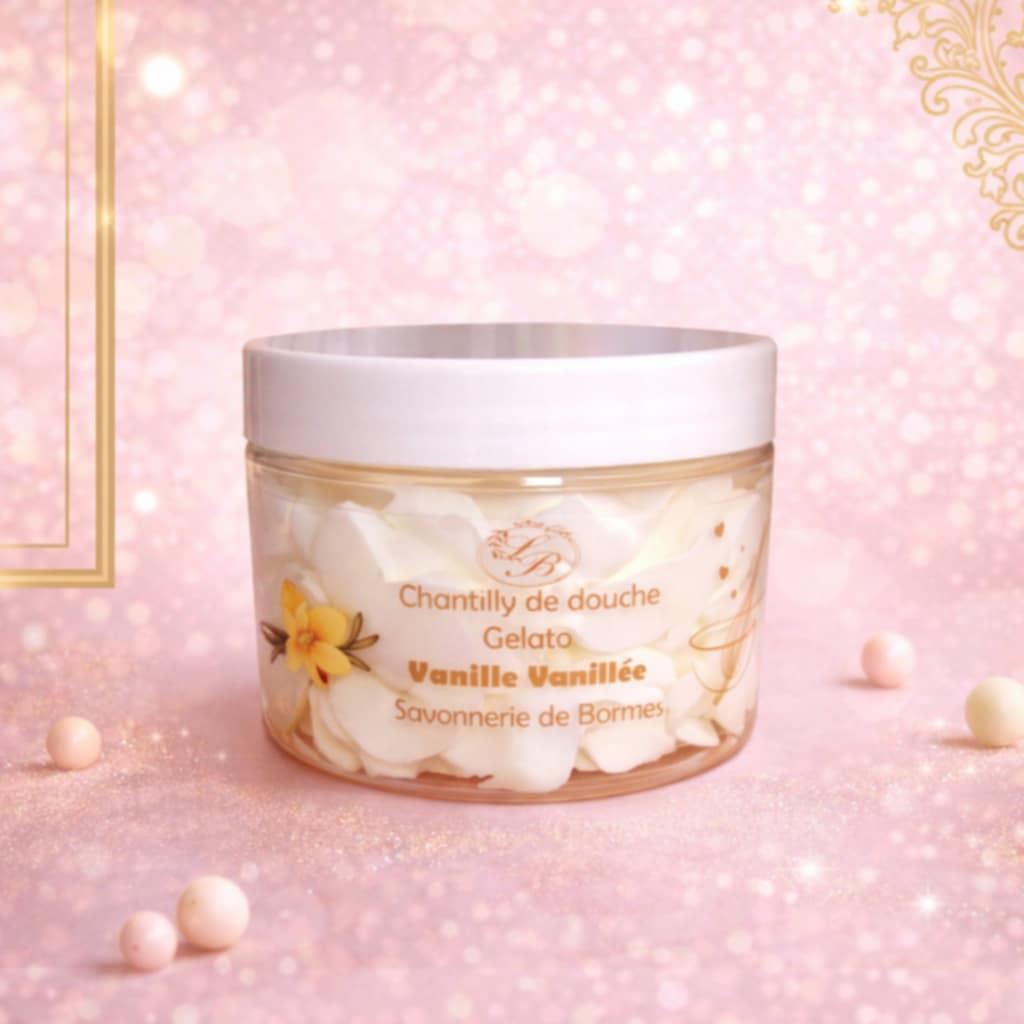 🤍 Chantilly de Douche – Vanille Karité (100g)