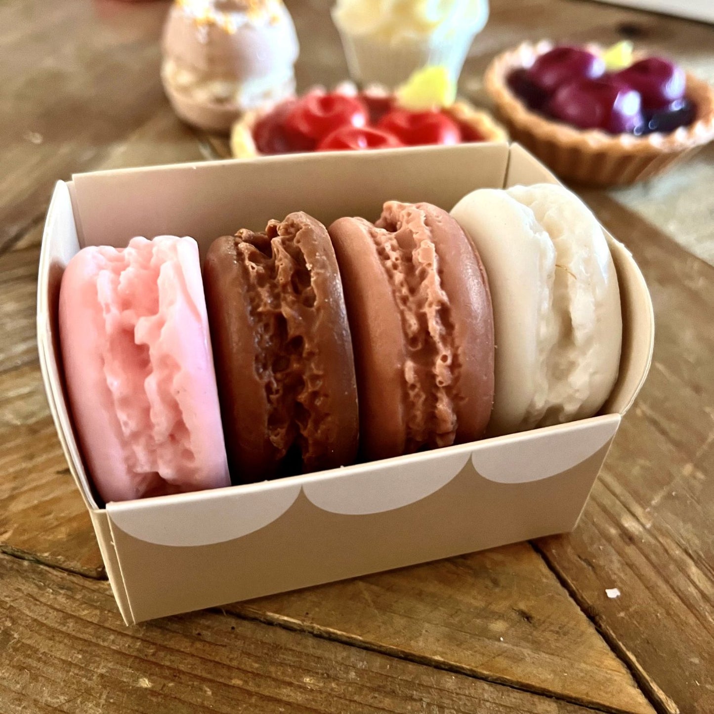 Savons Macarons – Coffret de 4 parfums (30g)