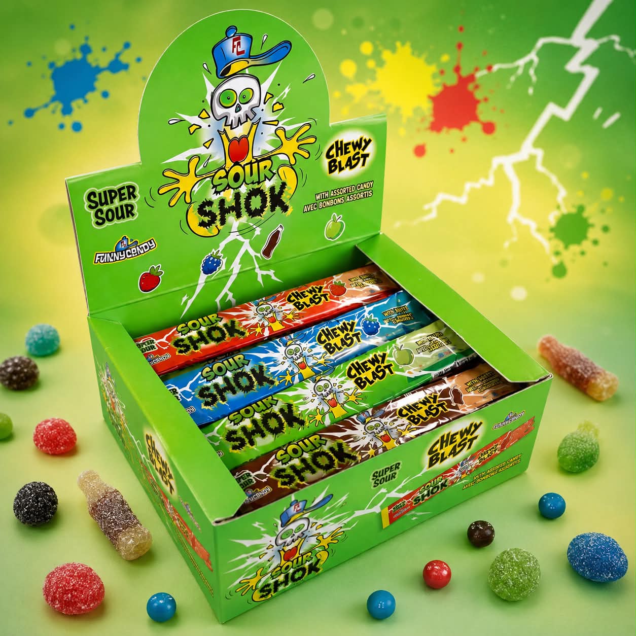Confiserie Sour Shok Chewy Blast