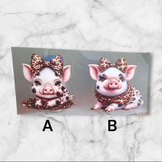 Cochon Rose avec Noeud