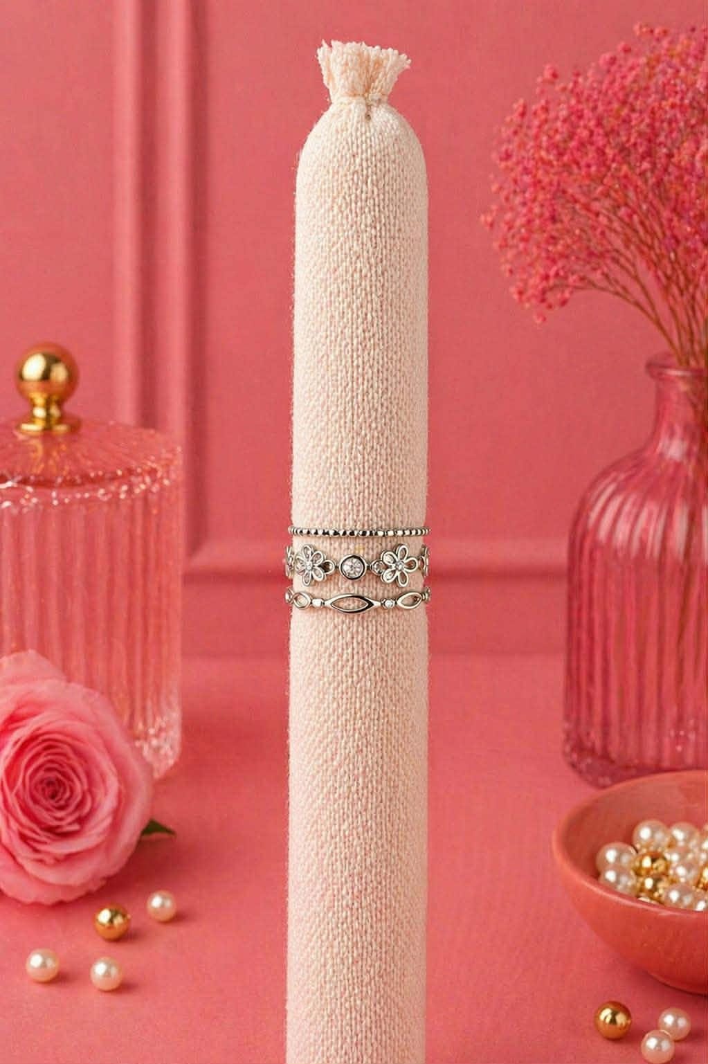 Bague Trio Fleuri - Collection Eclat Argenté