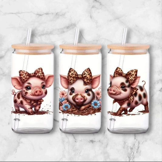 Cochon Rose avec Noeud