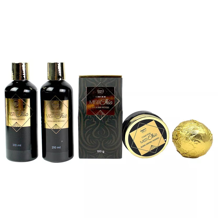 Baignoire Noir / Doré Patchouli