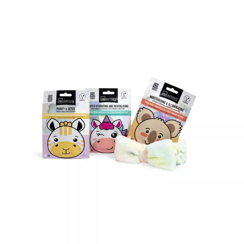 Coffret 3 Masques visage tissus vegan + bandeau