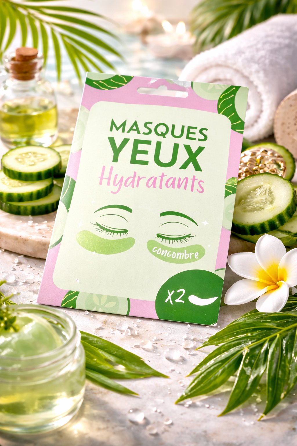 Patchs Hydratants yeux - Senteur Concombre